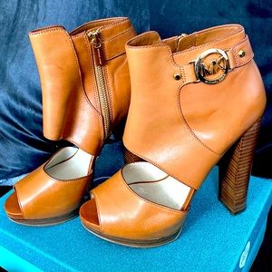 Michael Kors Leather Open Toe Heel